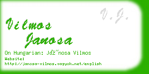 vilmos janosa business card